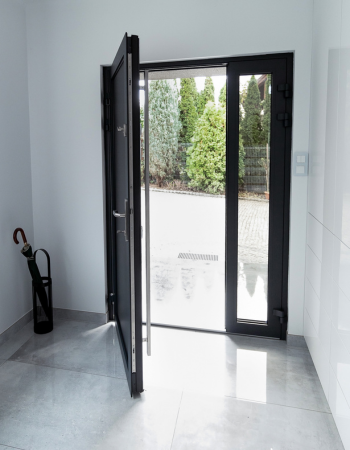 Porte d'entrée noire